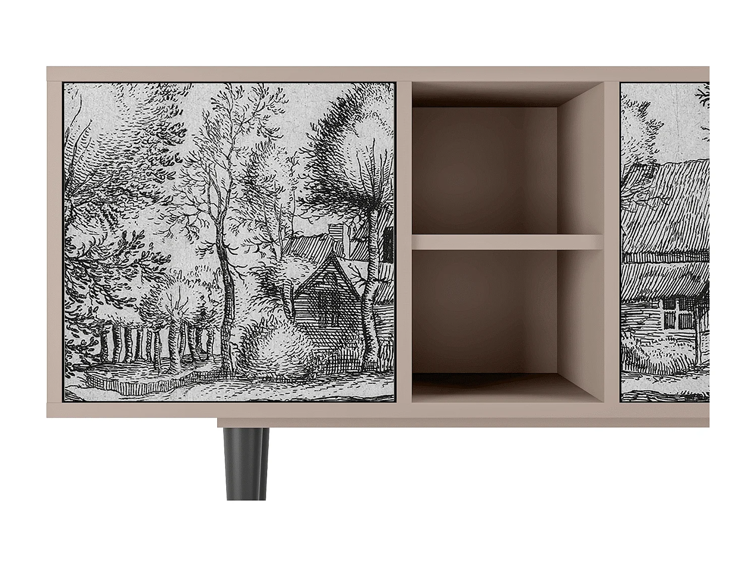 Mobile TV - 150х69х41 cm - T5 - A Pond, Latte