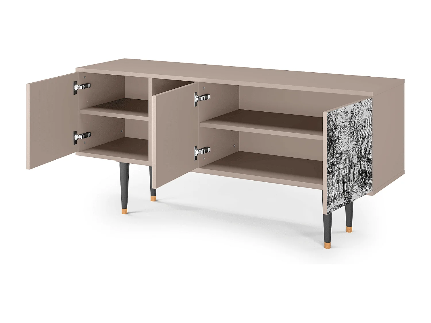 Mobile TV - 150х69х41 cm - T5 - A Pond, Latte