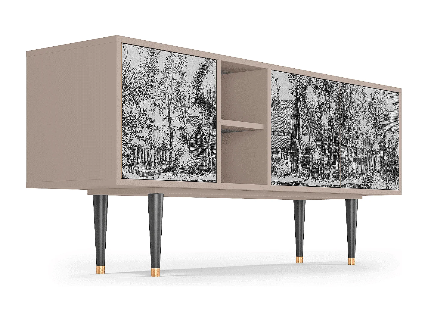 Meuble TV - 150х69х41 cm - T5 - A Pond, Latte