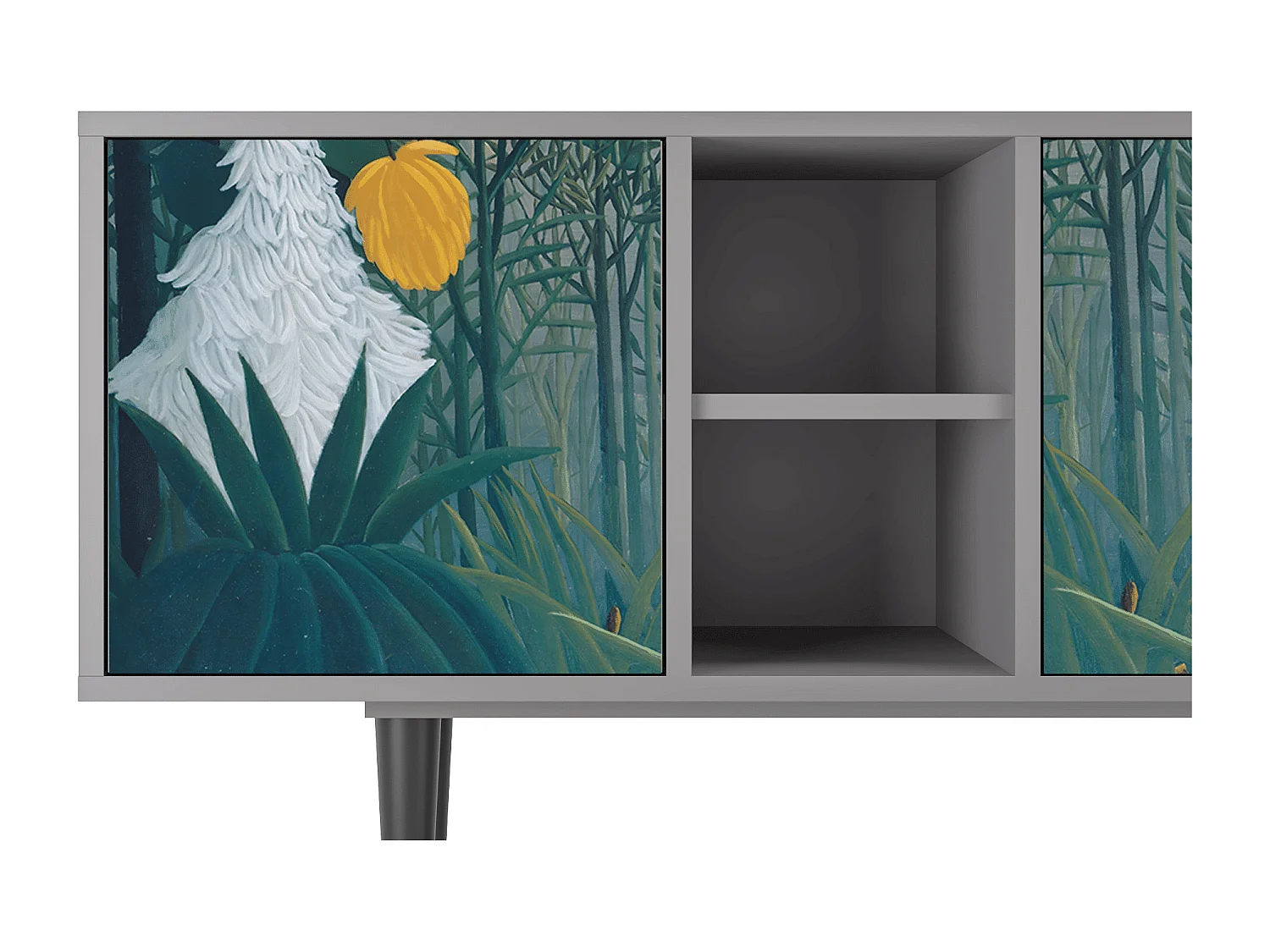 Meuble TV - 150х69х41 cm - T5 - The Repast of the Lion, Gris