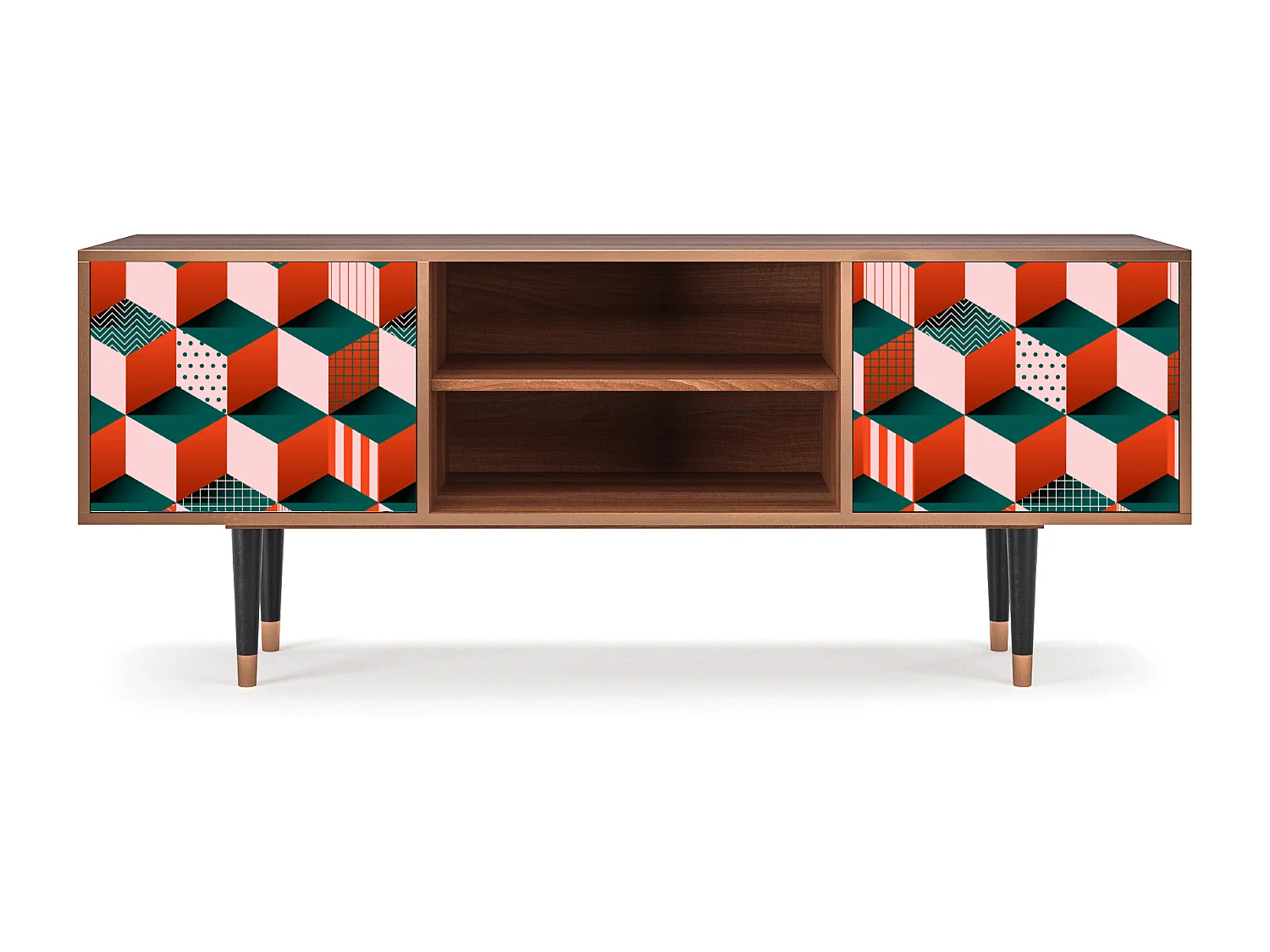 Meuble TV - 170х69х48 cm - T2 - Pepsi-Cola, Noyer