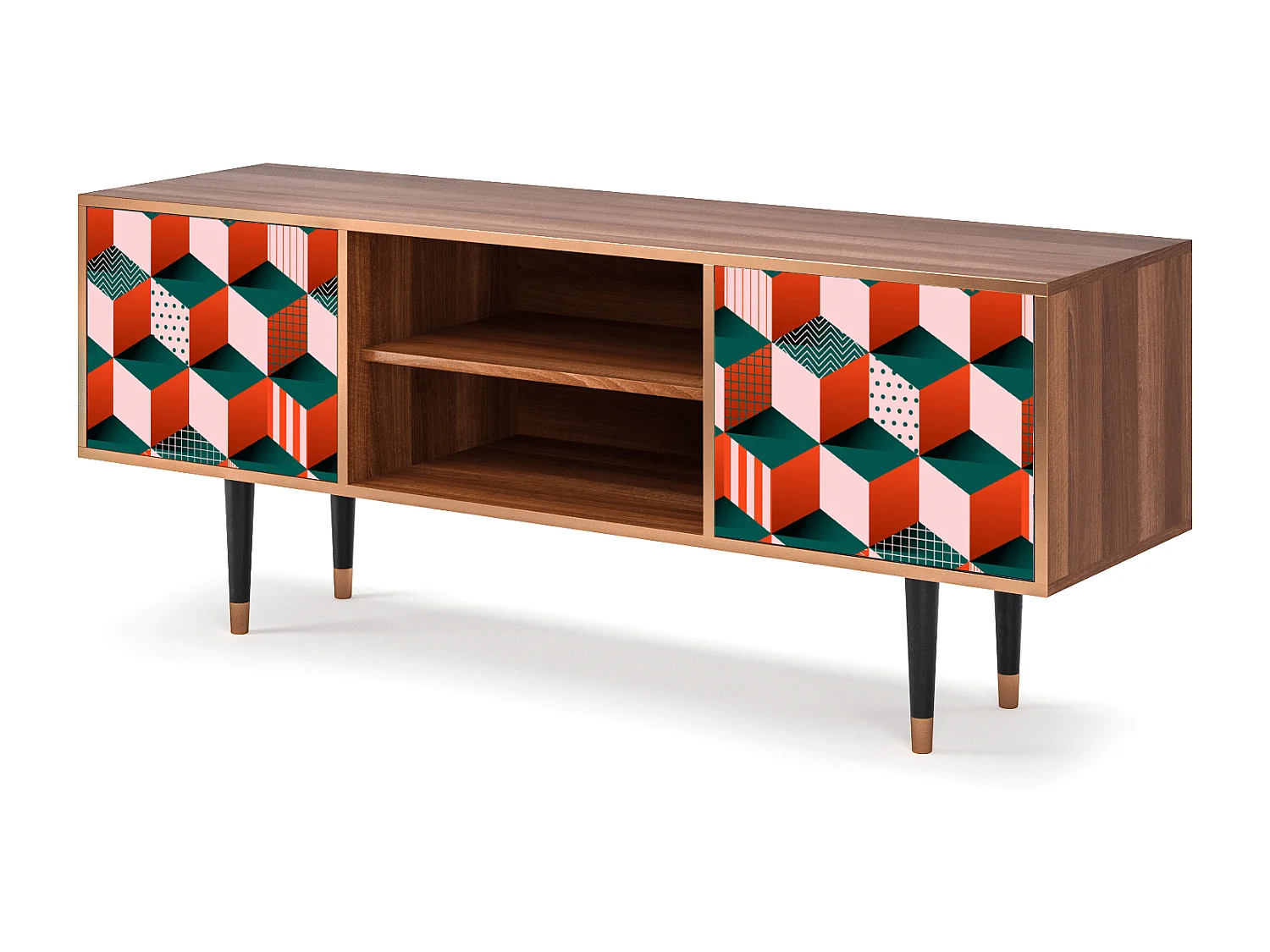 Meuble TV - 170х69х48 cm - T2 - Pepsi-Cola, Noyer