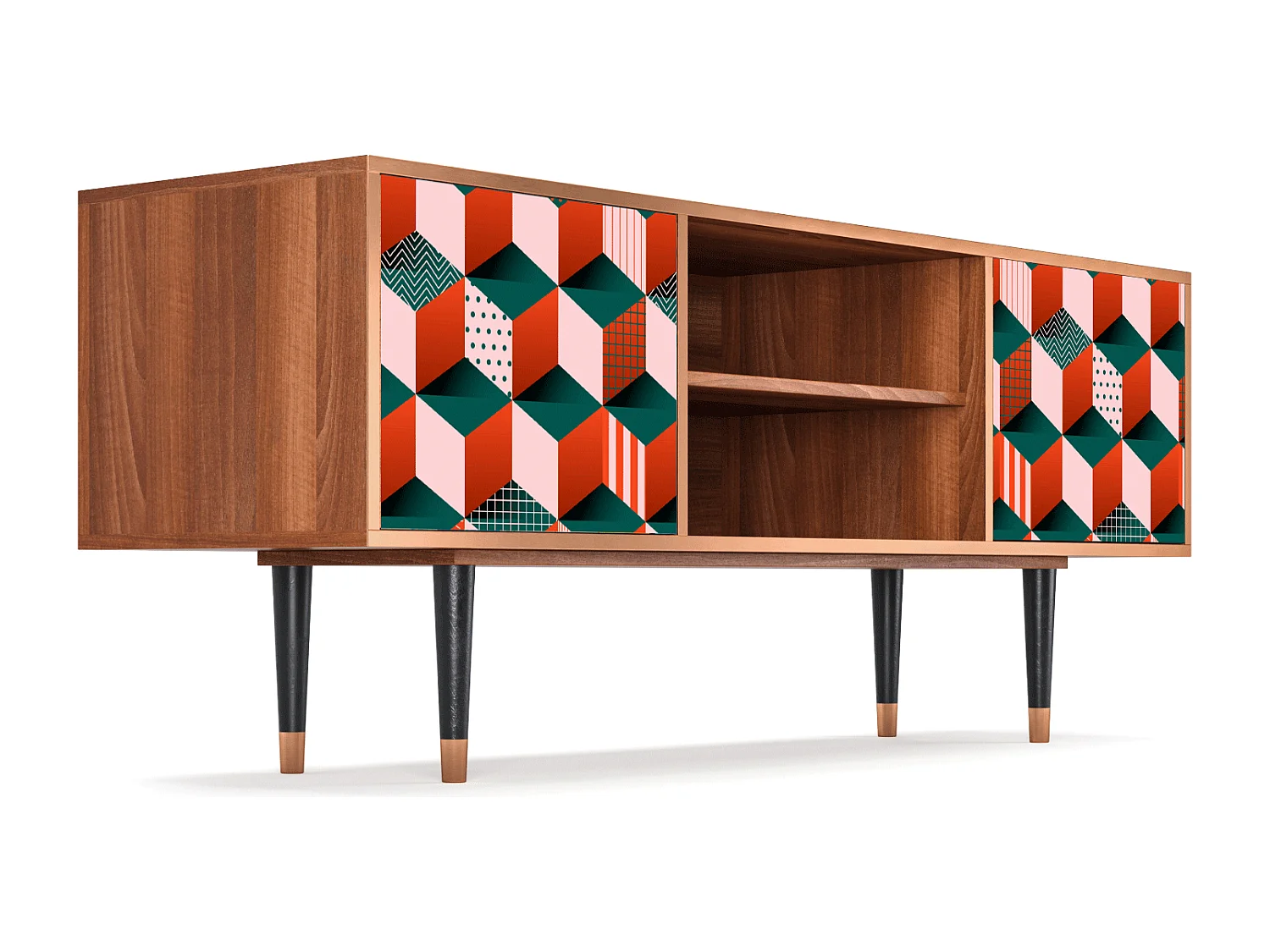 Meuble TV - 170х69х48 cm - T2 - Pepsi-Cola, Noyer