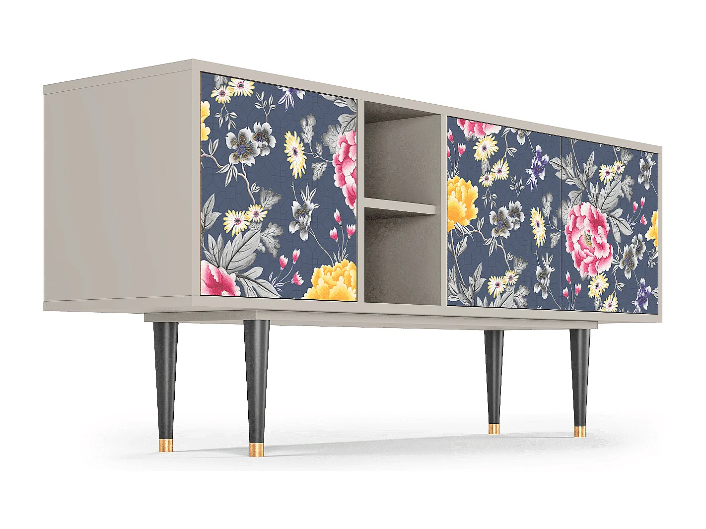 TV-Möbel - 150х69х41 cm - T5 - Dark Flower Bed, Sand