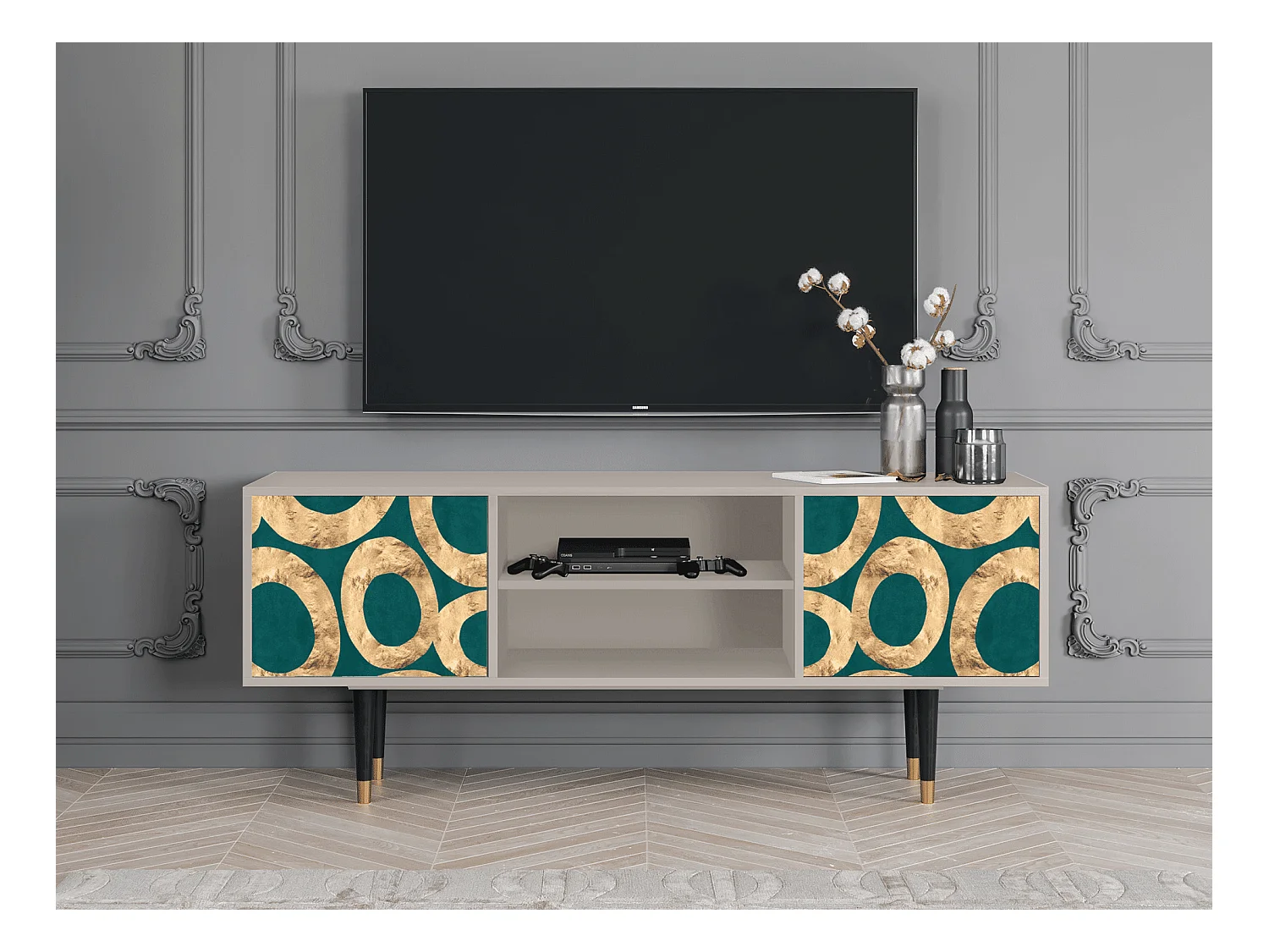 Meuble TV - 170х69х48 cm - T2 - Zircon Sphere, Sable