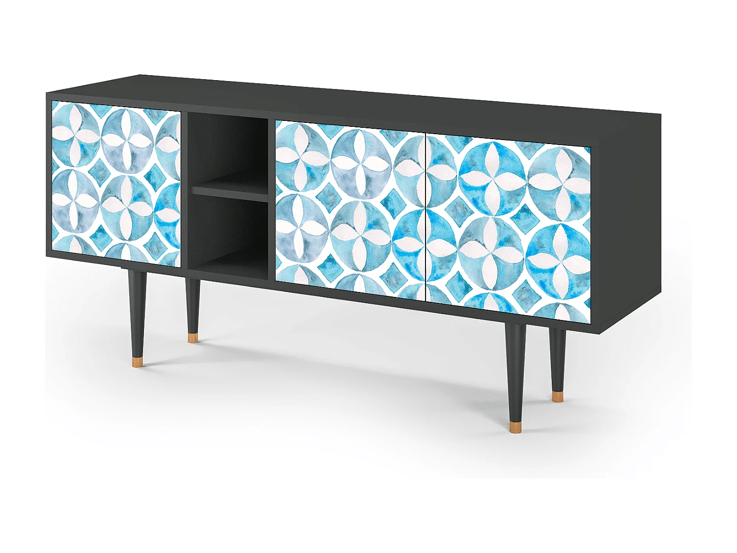 Szafka RTV - 150х69х41 cm - T5 - Porto Mood, Antracyt