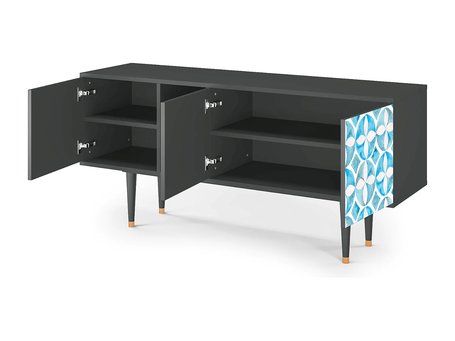 Szafka RTV - 150х69х41 cm - T5 - Porto Mood, Antracyt