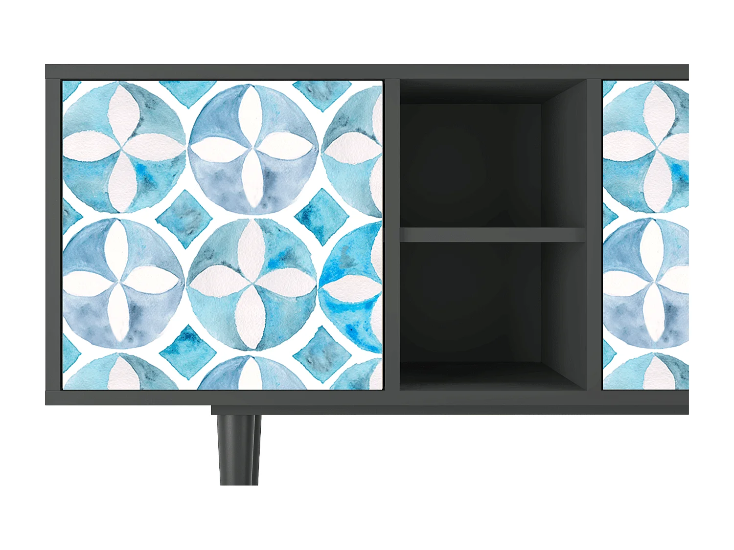 Szafka RTV - 150х69х41 cm - T5 - Porto Mood, Antracyt