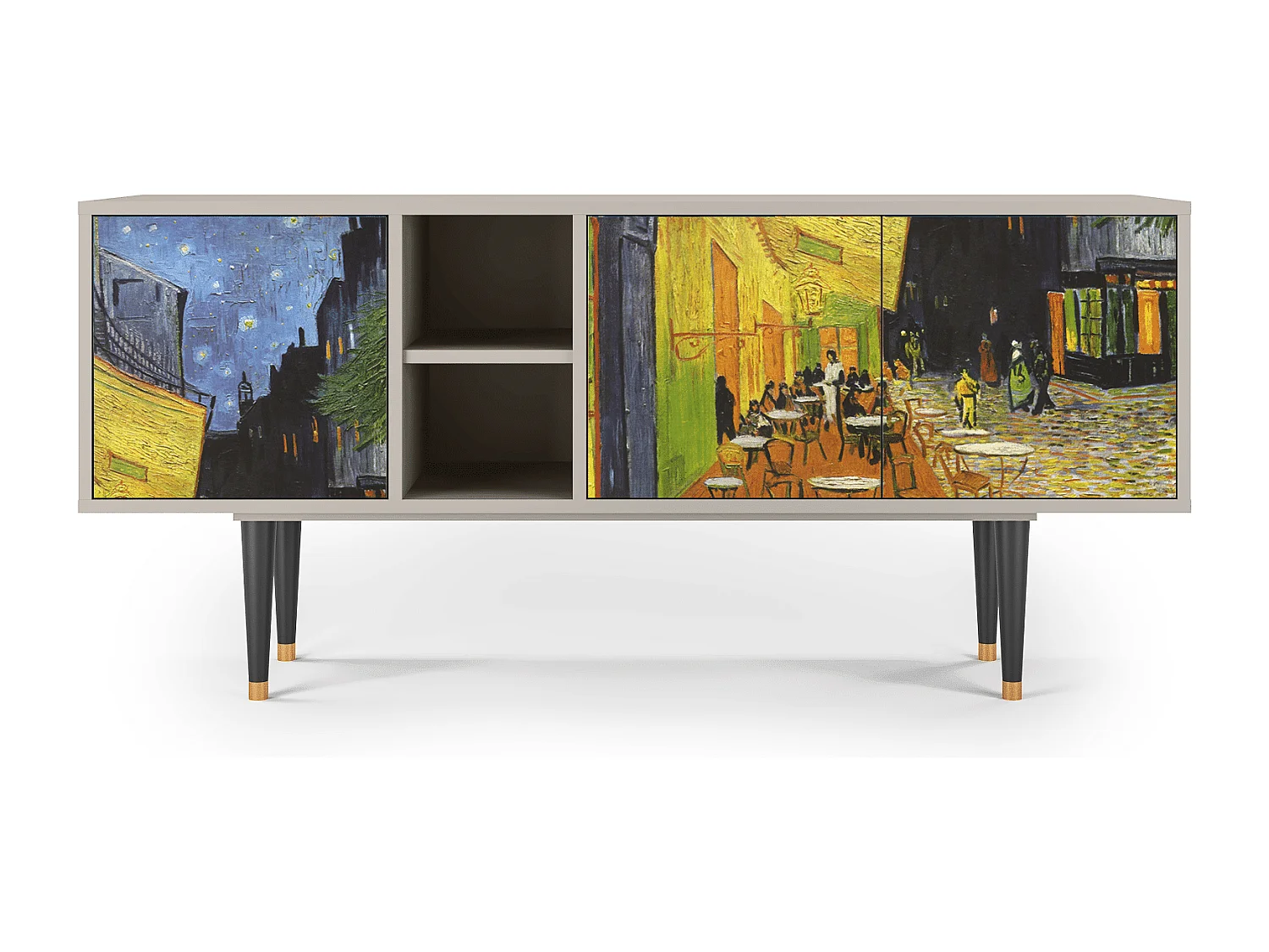 Mueble de TV - 150х69х41 cm - T5 - Café Terrace at Night, Arena