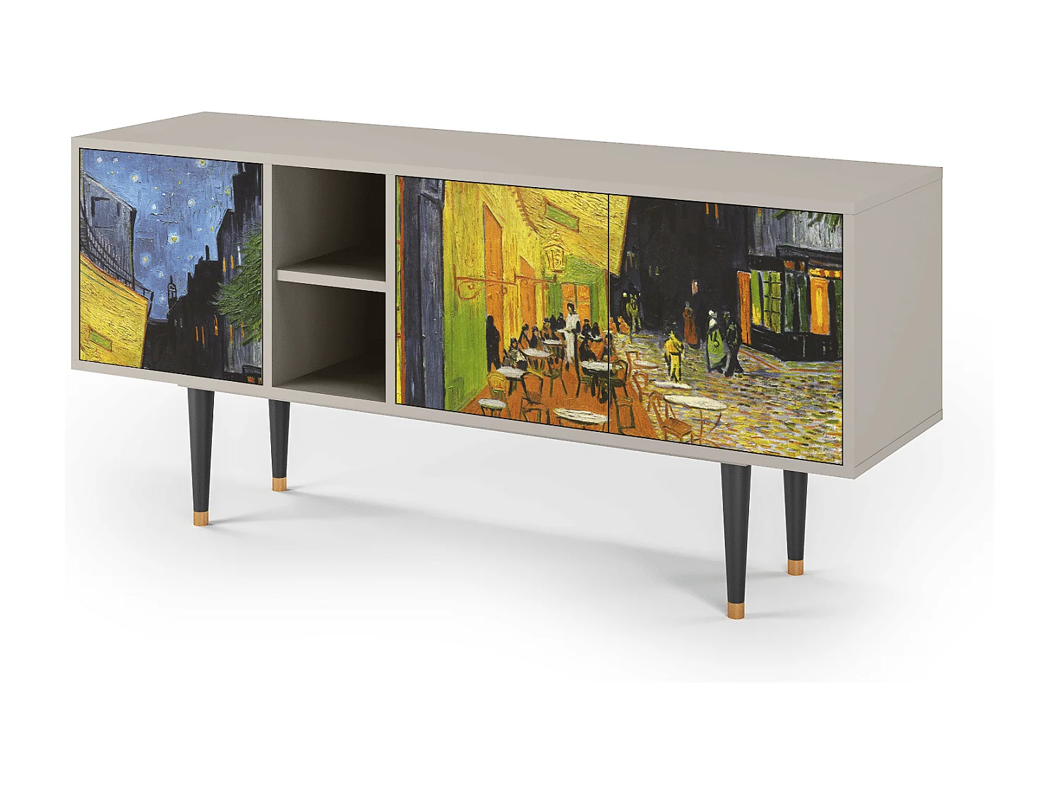 Meuble TV - 150х69х41 cm - T5 - Café Terrace at Night, Sable