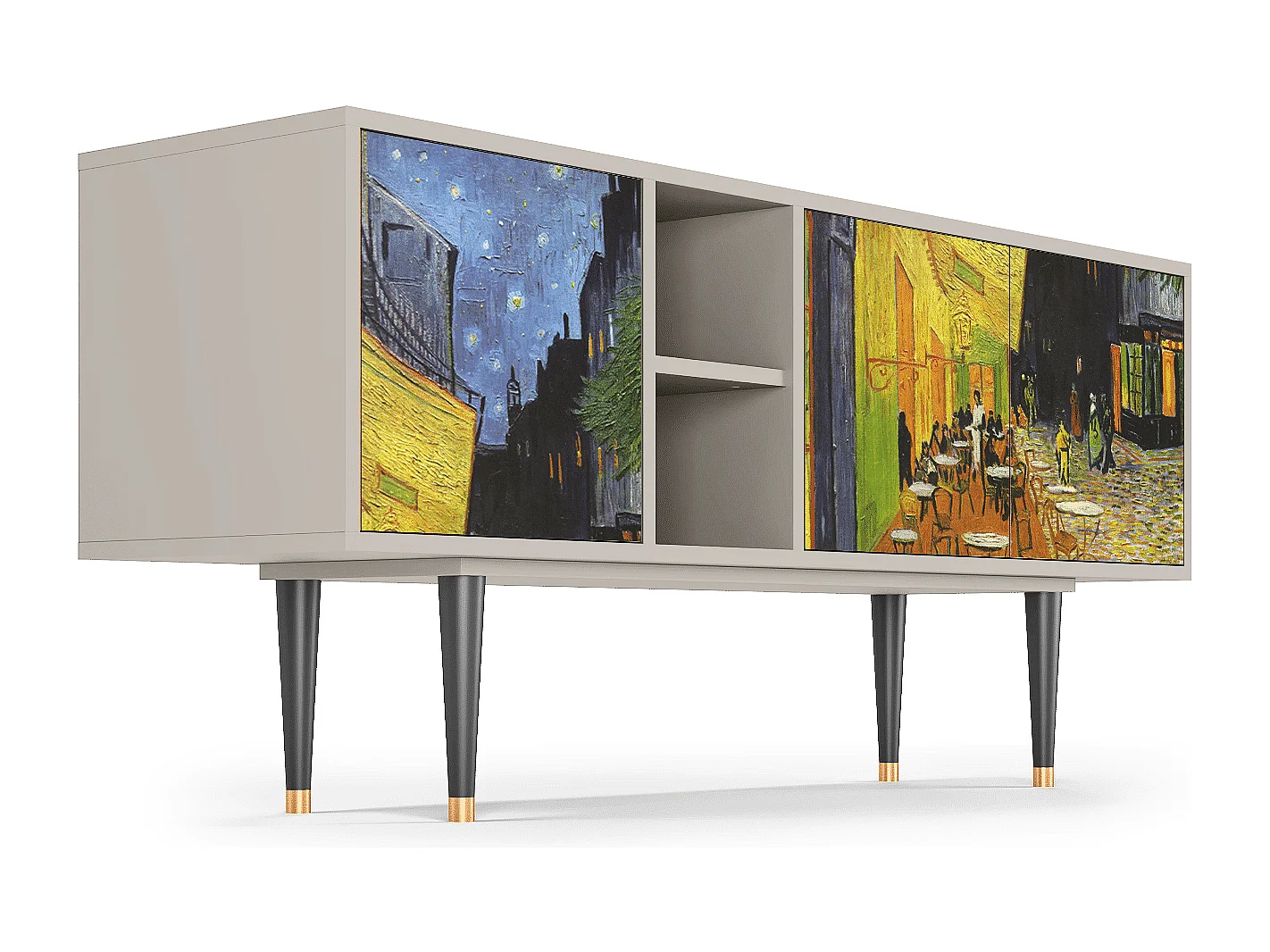 Meuble TV - 150х69х41 cm - T5 - Café Terrace at Night, Sable