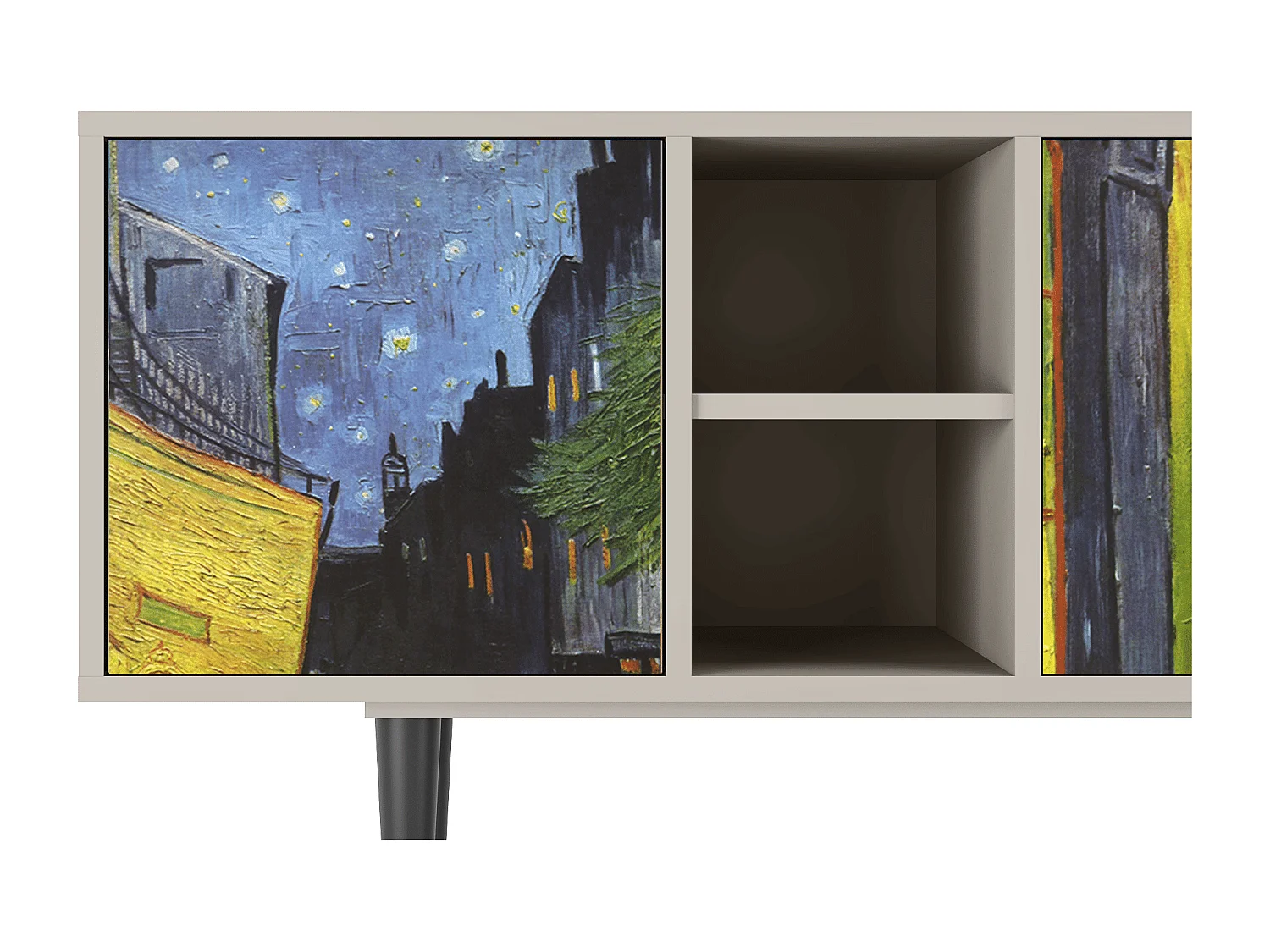 Meuble TV - 150х69х41 cm - T5 - Café Terrace at Night, Sable