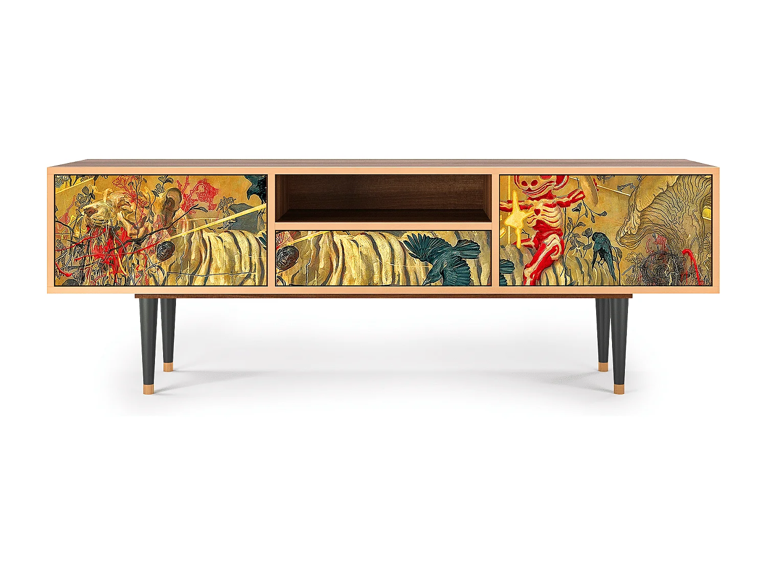 Meuble TV - 170х59х41 cm - T6 - Blood by James Jean, Noyer