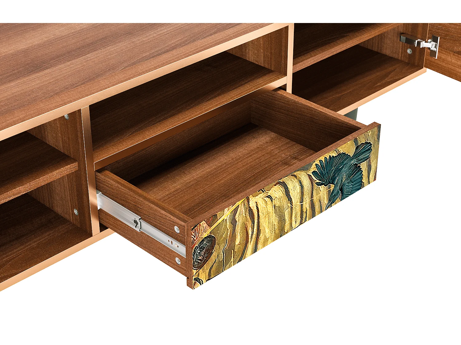 Meuble TV - 170х59х41 cm - T6 - Blood by James Jean, Noyer