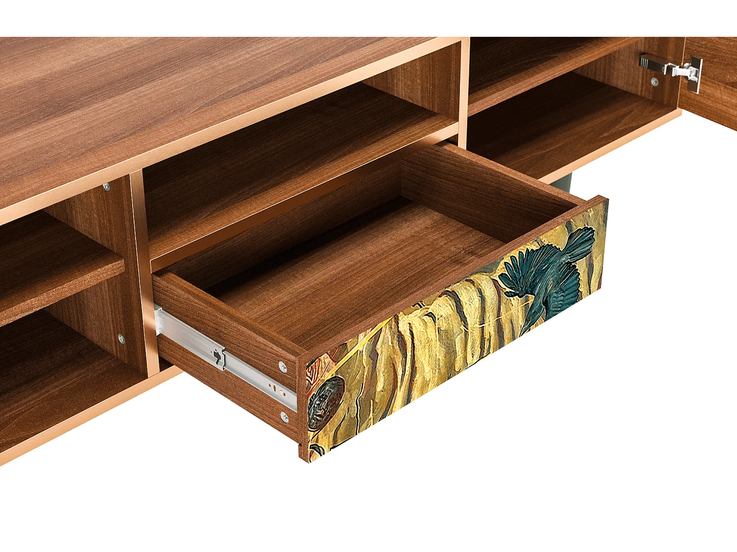 Meuble TV - 170х59х41 cm - T6 - Blood by James Jean, Noyer