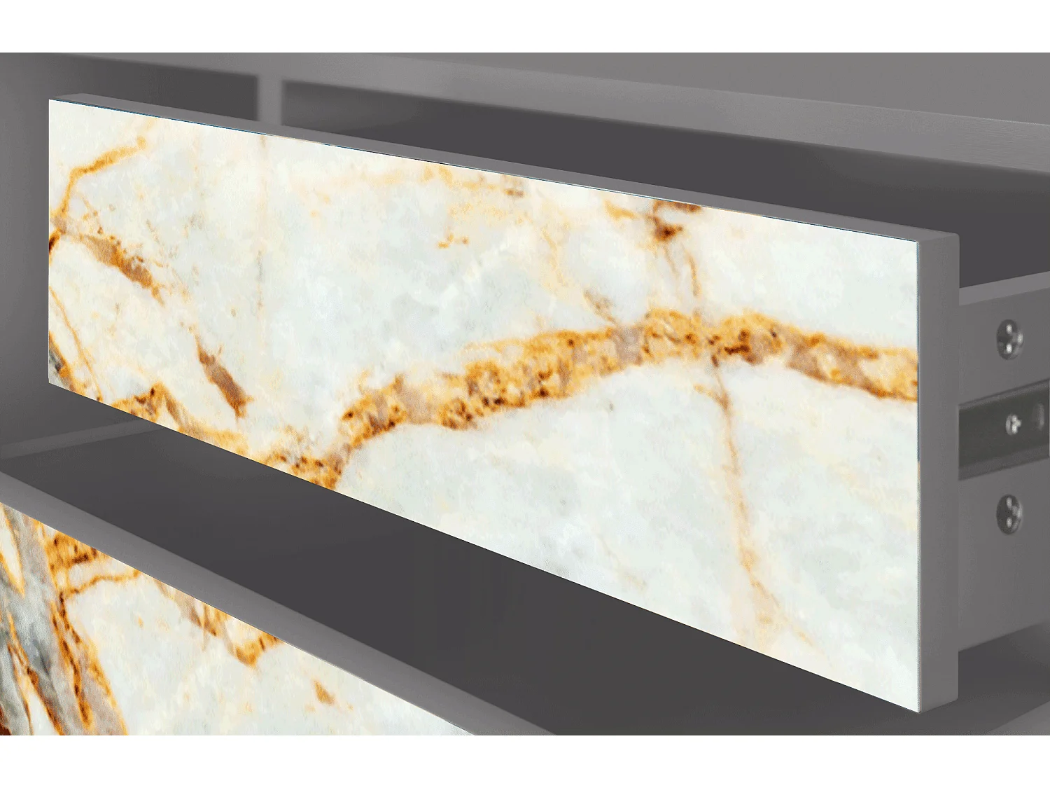 Meuble TV - 170х59х48 cm - T4 - Sabley Marble, Gris