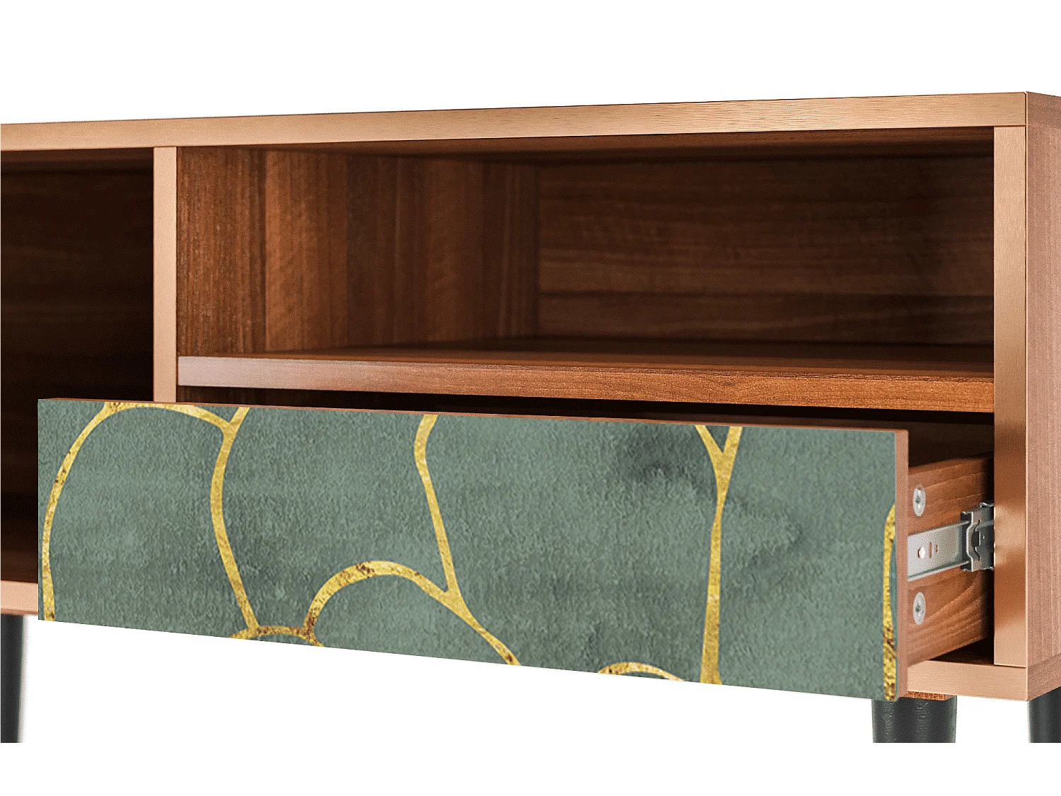 TV-meubel - 115х59х48 cm - T3 - Magnificent Water Lily, Walnoot