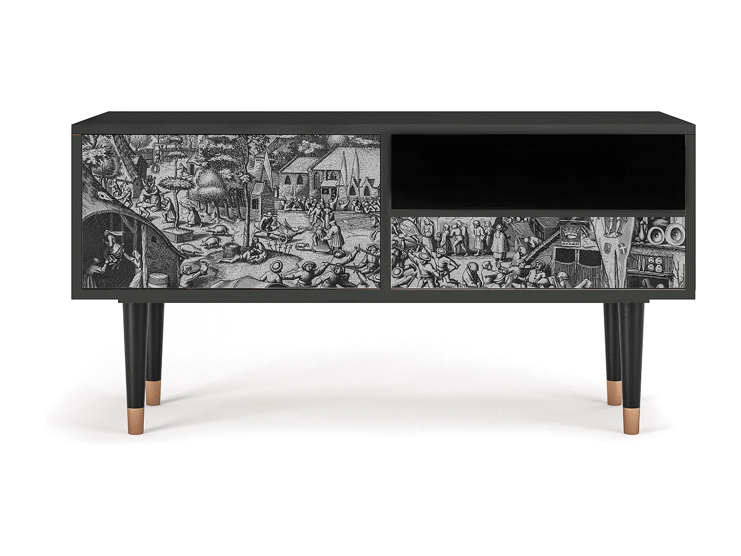 Mueble de TV - 115х59х48 cm - T3 - The Festival of Saint, Antracita