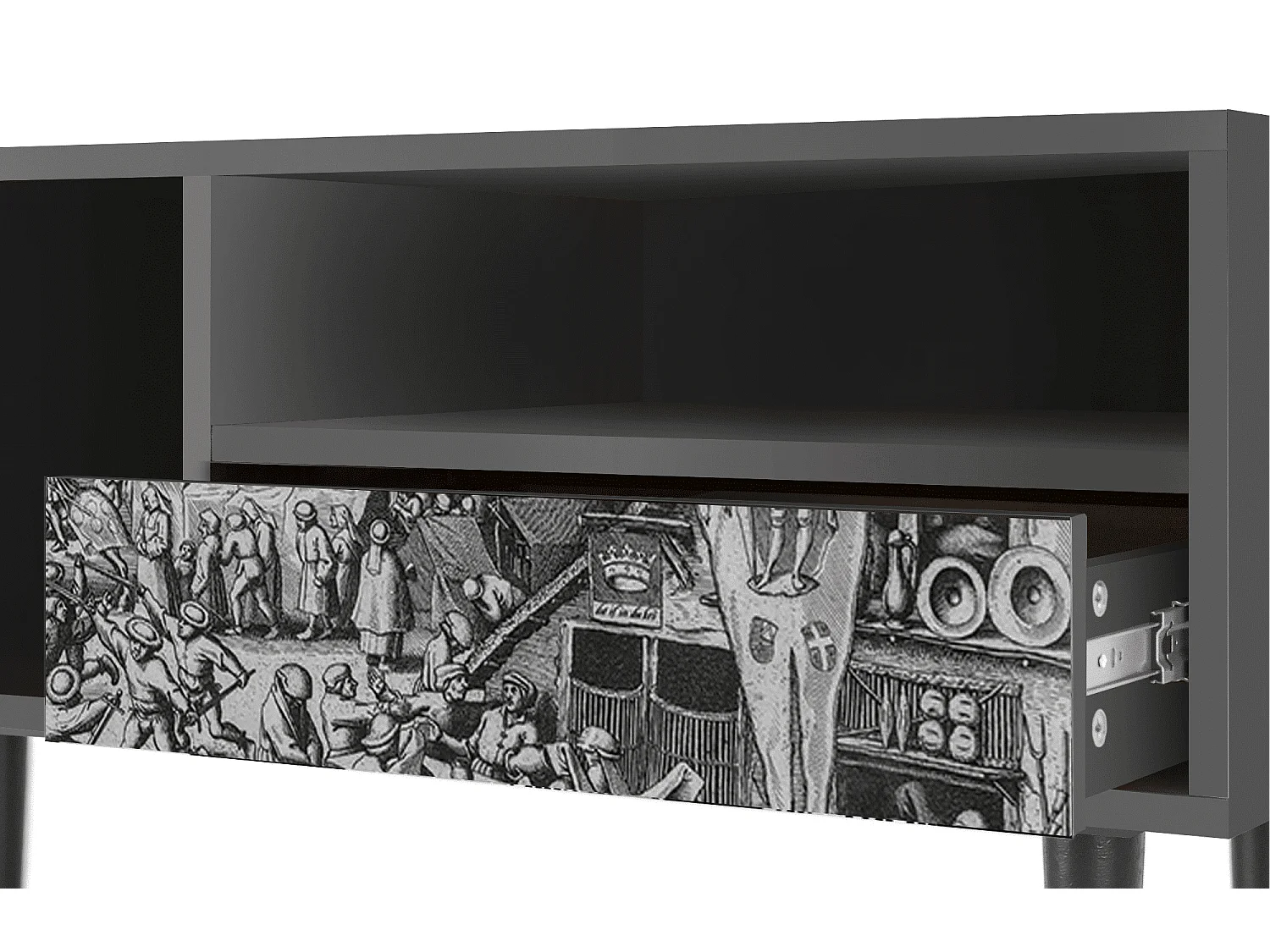 Mueble de TV - 115х59х48 cm - T3 - The Festival of Saint, Antracite