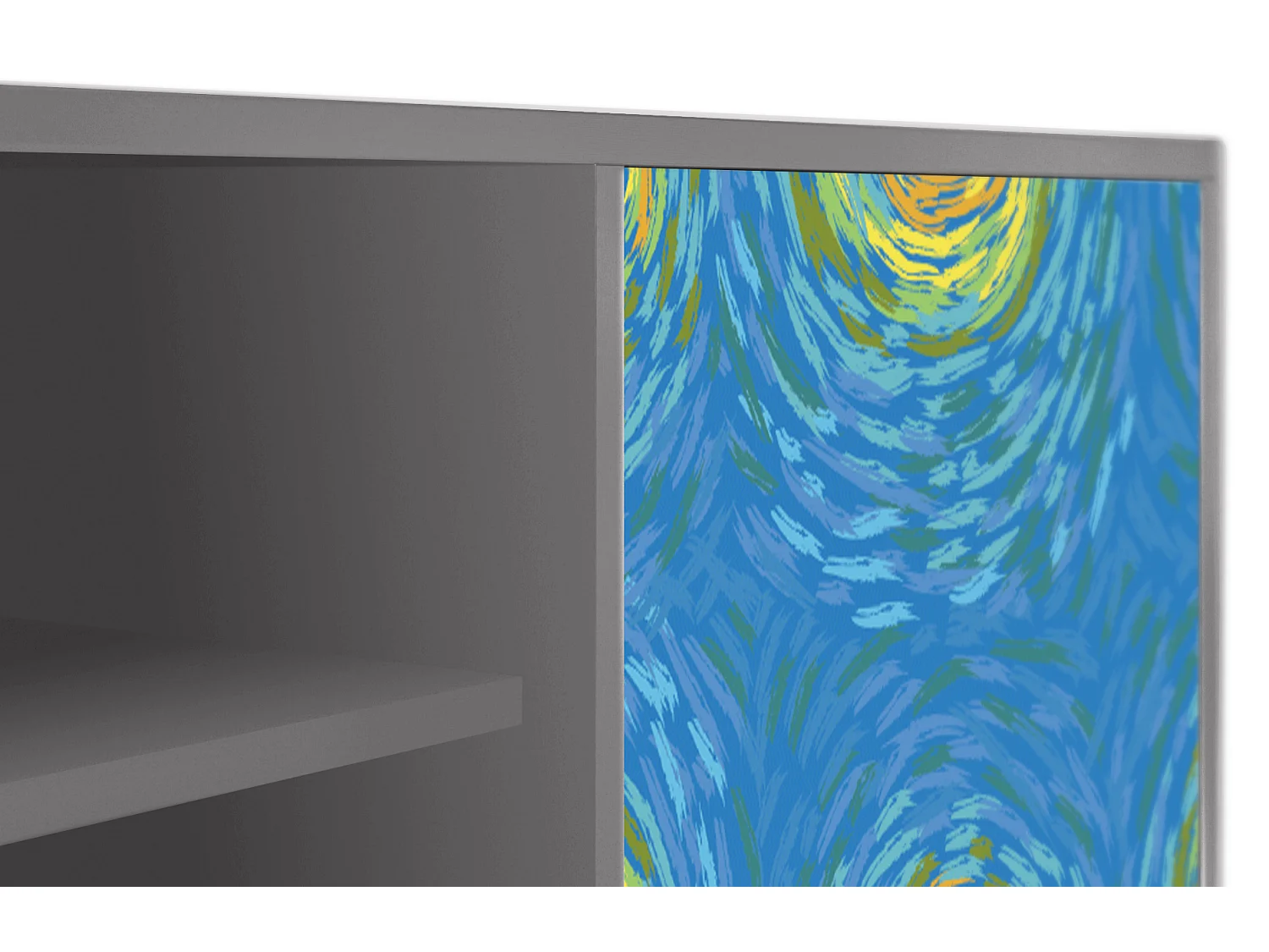 Meuble TV - 170х69х48 cm - T2 - Van Gogh Lights, Gris