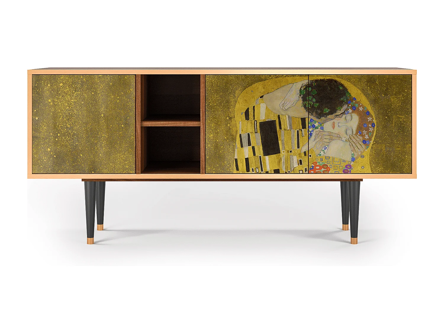 TV-meubel - 150х69х41 cm - T5 - The Kiss by Klimt , Walnoot