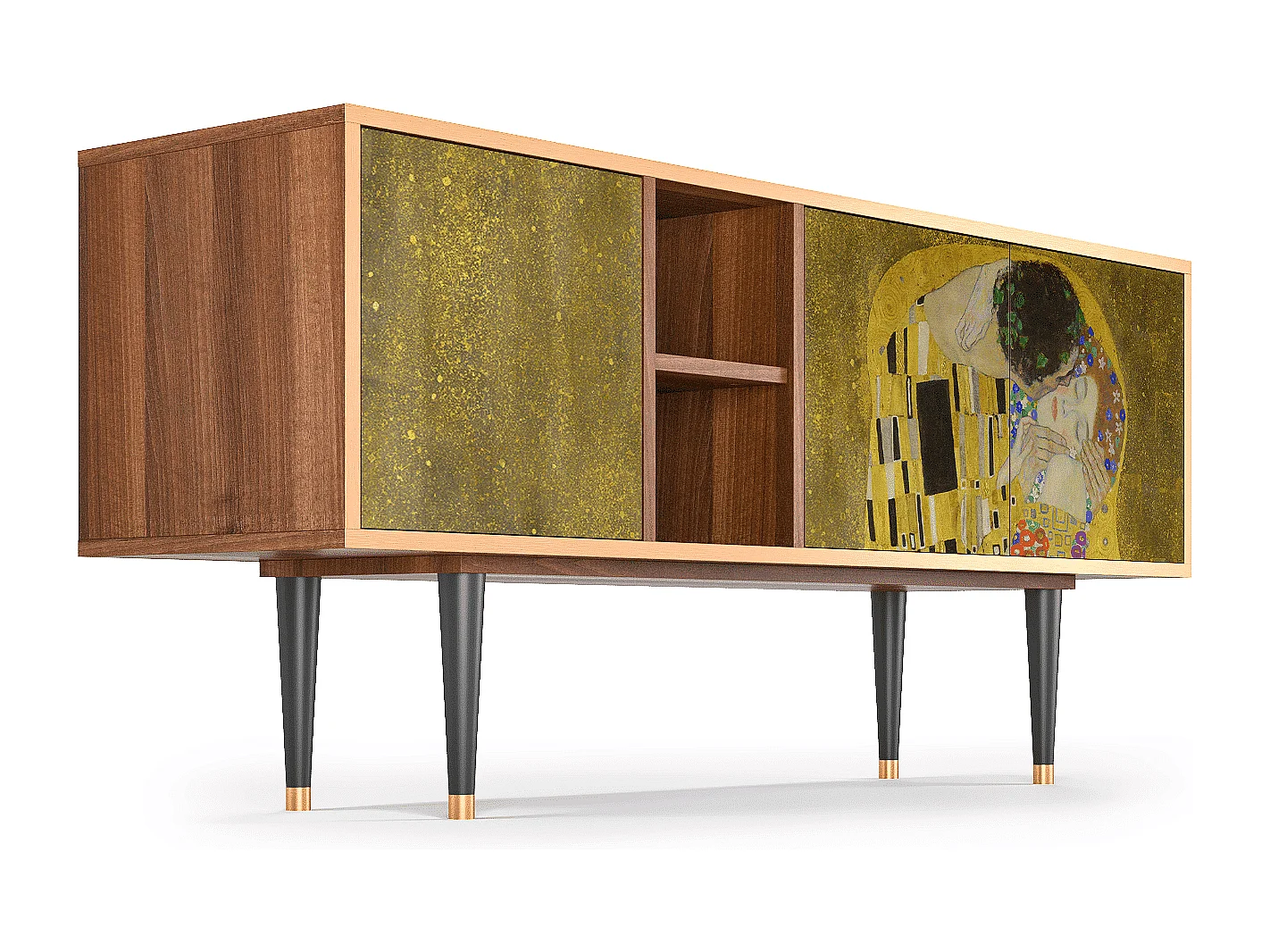 TV-meubel - 150х69х41 cm - T5 - The Kiss by Klimt , Walnoot