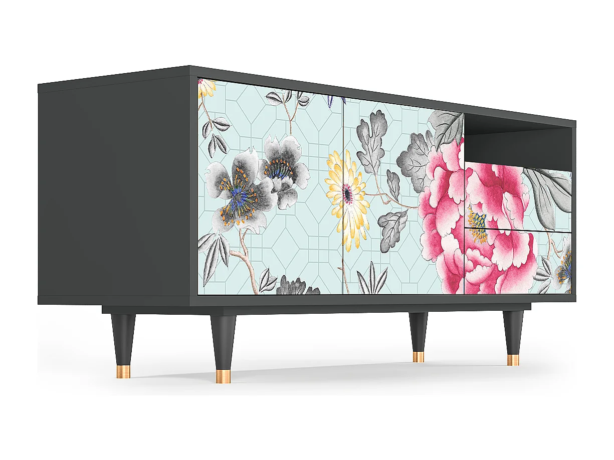 Meuble TV - 125х56х41 cm - T7 - Sky Garden, Anthracite