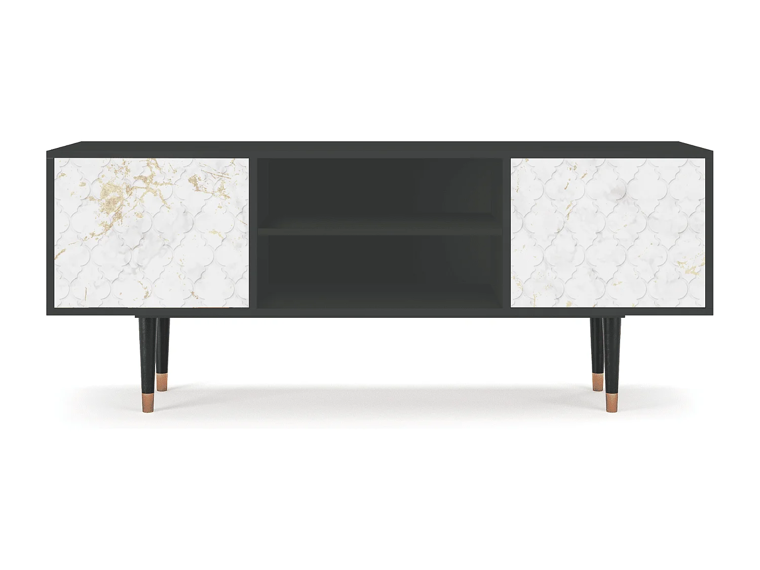 Meuble TV - 170х69х48 cm - T2 - Sweet Cotton, Anthracite