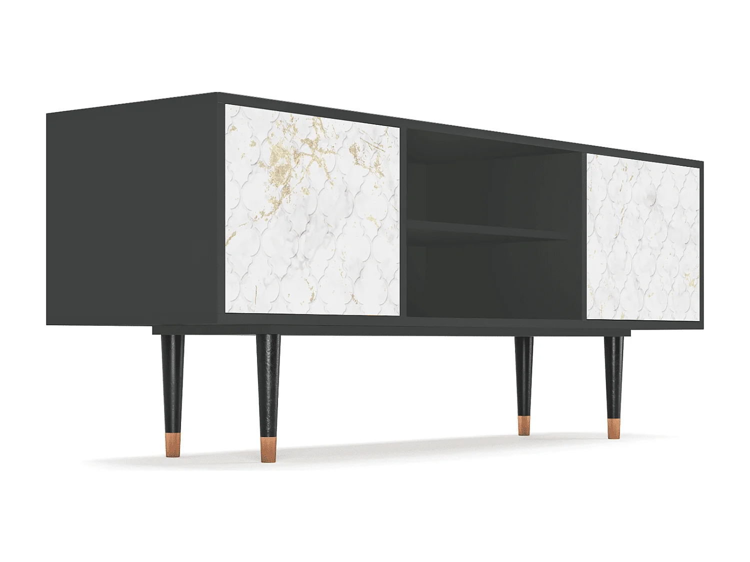 Meuble TV - 170х69х48 cm - T2 - Sweet Cotton, Anthracite