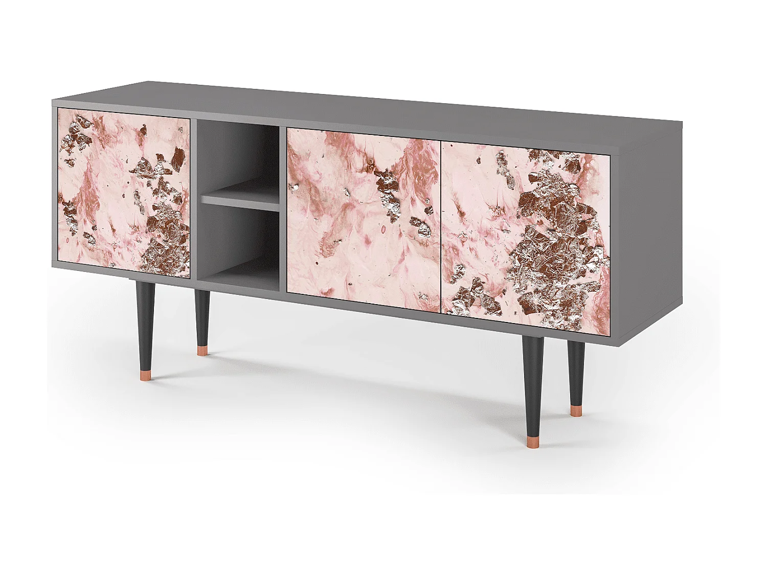 Mobile TV - 150х69х41 cm - T5 - Cotton Candy, Grigio