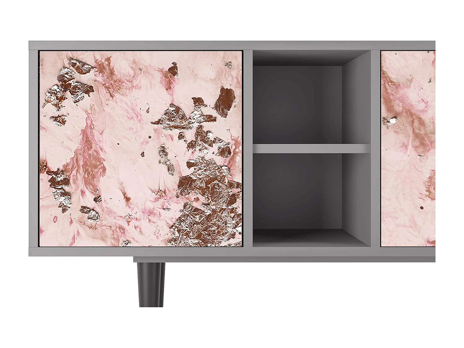 Mobile TV - 150х69х41 cm - T5 - Cotton Candy, Grigio