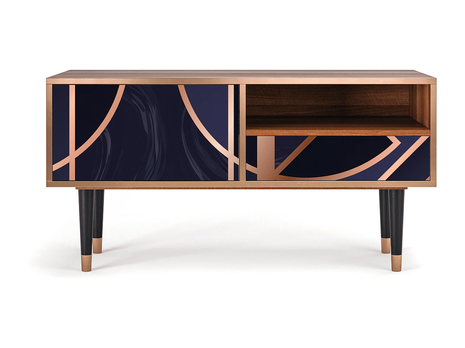 TV-Möbel - 115х59х48 cm - T3 - Purple Temple, Walnuss