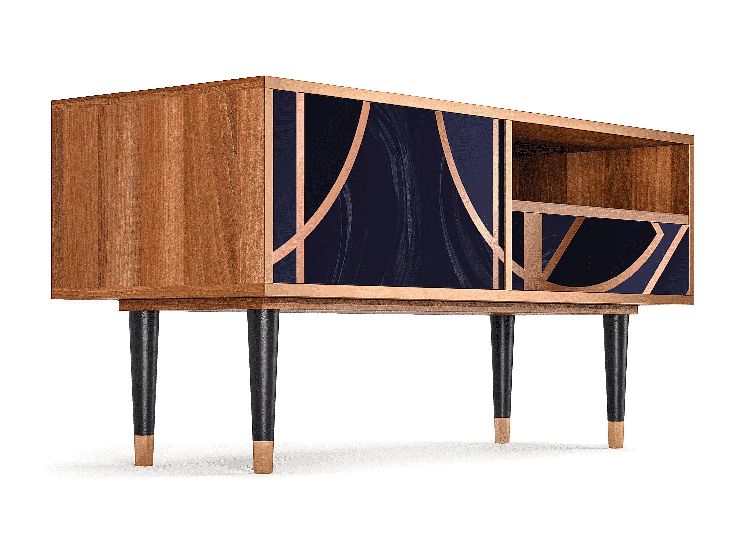 Meuble TV - 115х59х48 cm - T3 - Purple Temple, Noyer