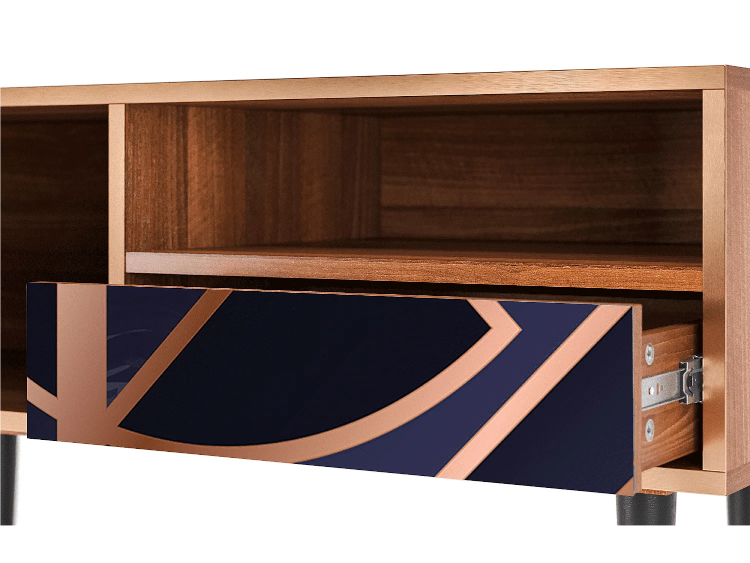 Meuble TV - 115х59х48 cm - T3 - Purple Temple, Noyer