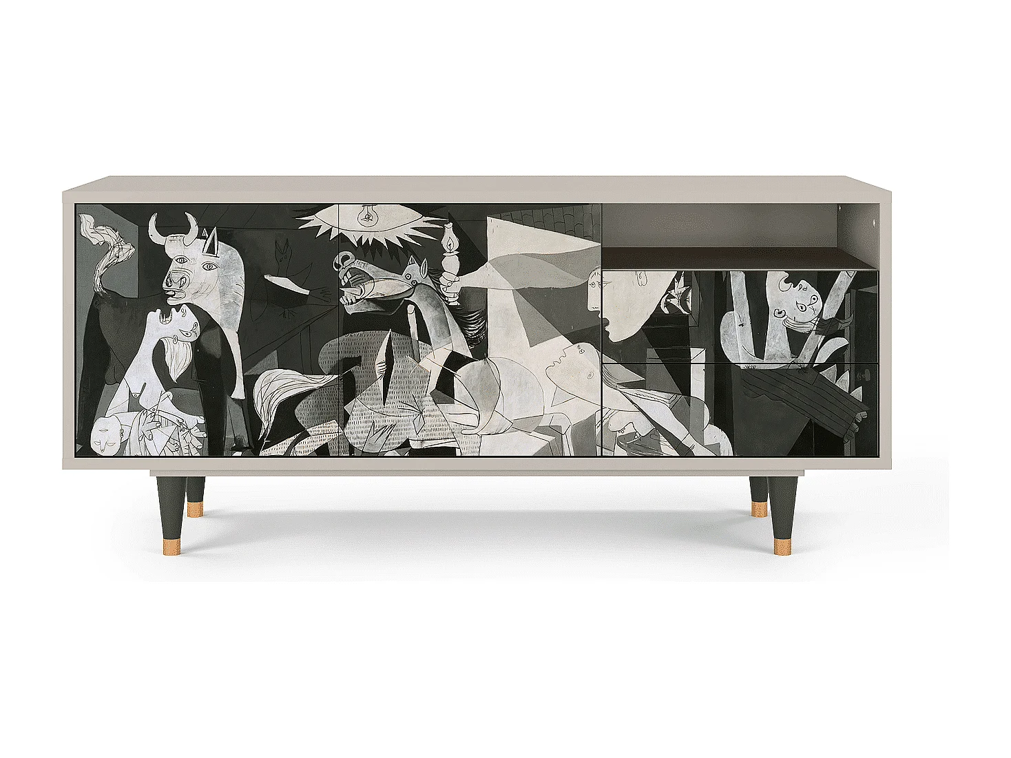 Mueble de TV - 125х56х41 cm - T7 - Guernica by Picasso, Arena
