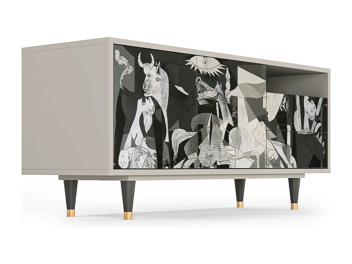 Mueble de TV - 125х56х41 cm - T7 - Guernica by Picasso, Arena