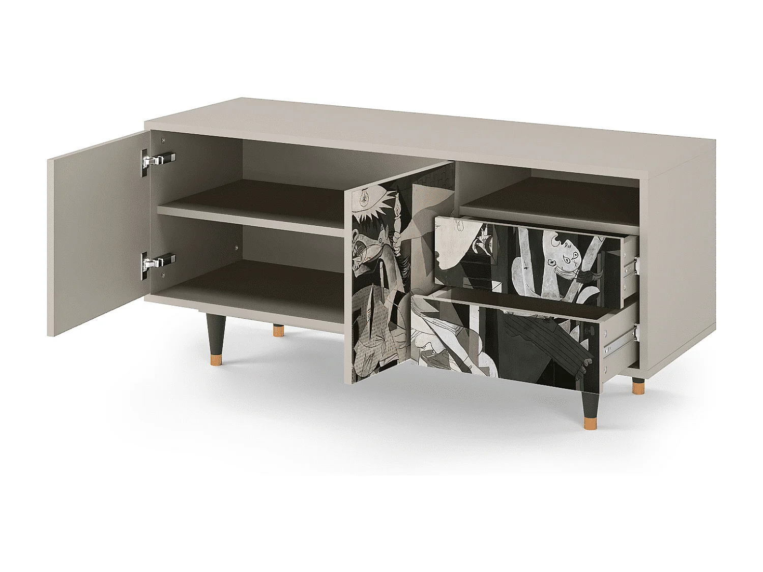 Mueble de TV - 125х56х41 cm - T7 - Guernica by Picasso, Arena