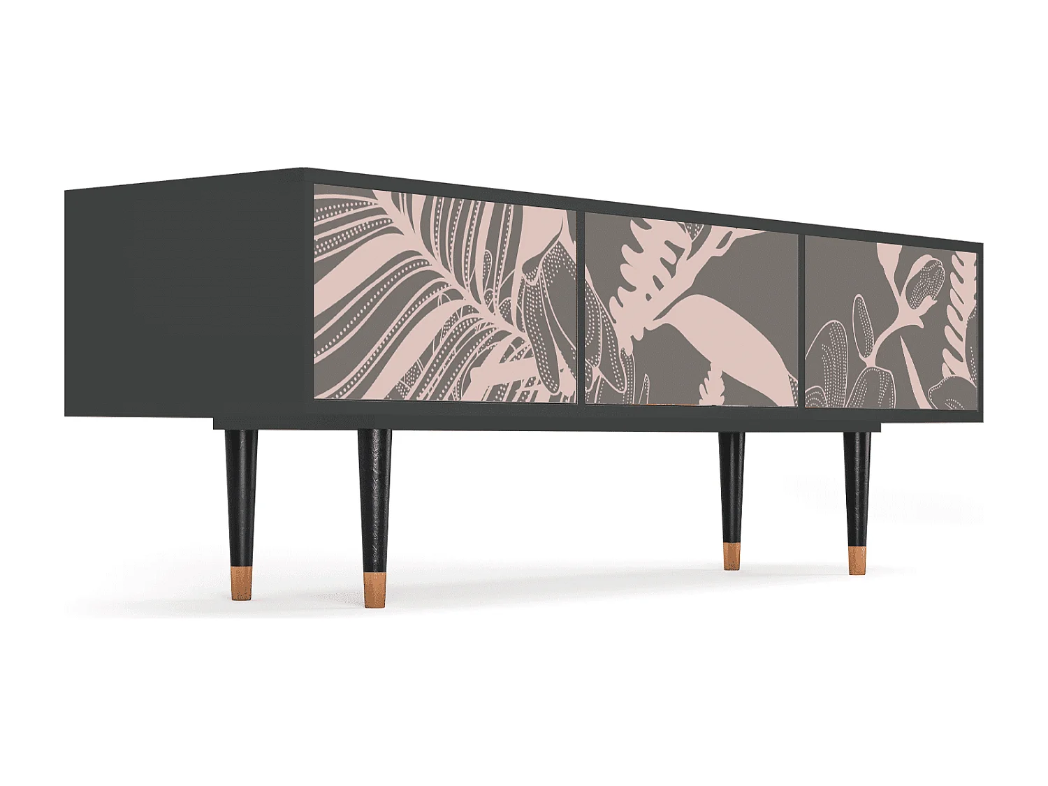 TV-Möbel - 170х59х48 cm - T4 - Issabelline Flower, Anthrazit