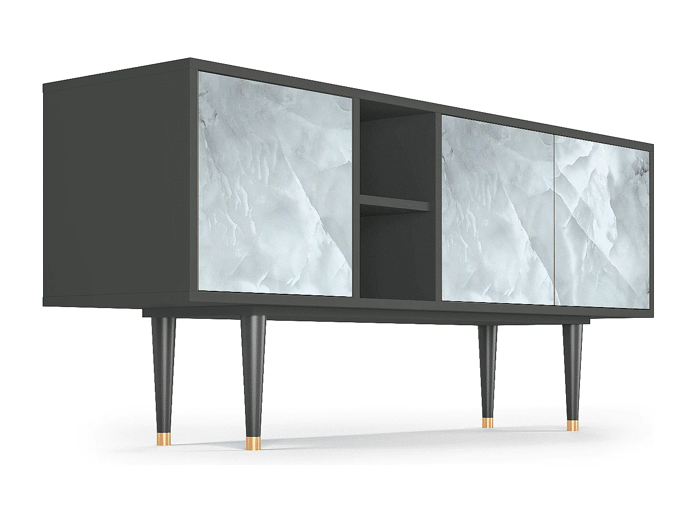 Mueble de TV - 150х69х41 cm - T5 - The Onyx, Antracite