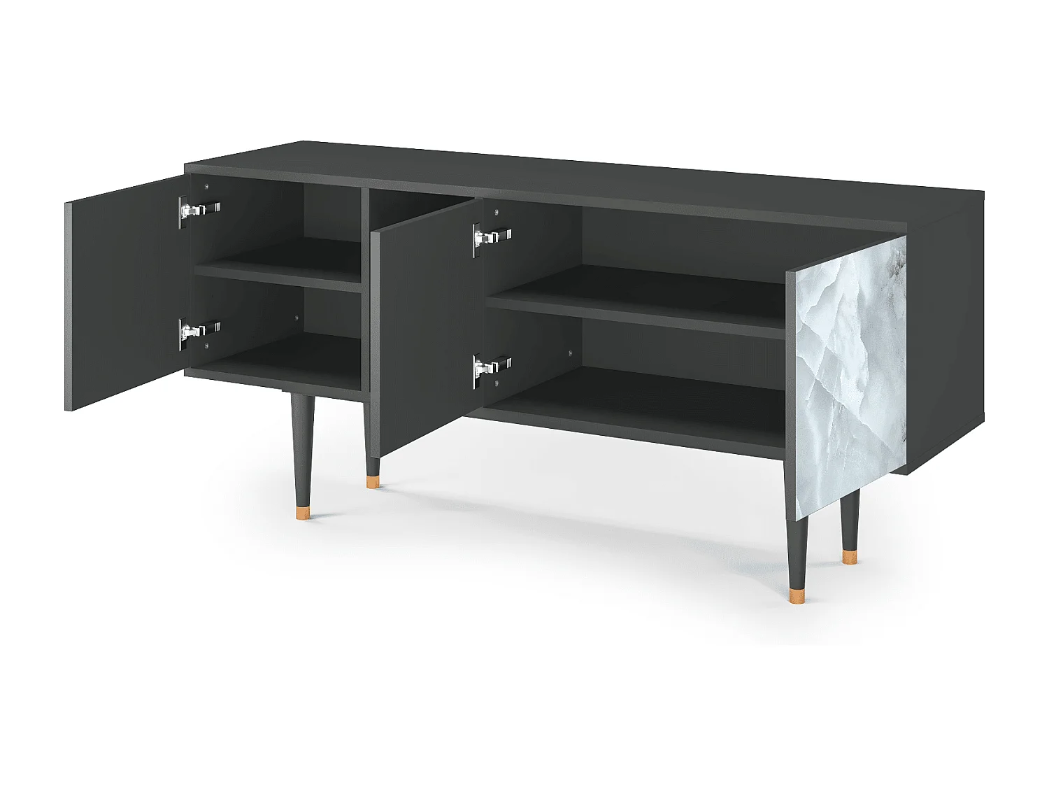 Mueble de TV - 150х69х41 cm - T5 - The Onyx, Antracite