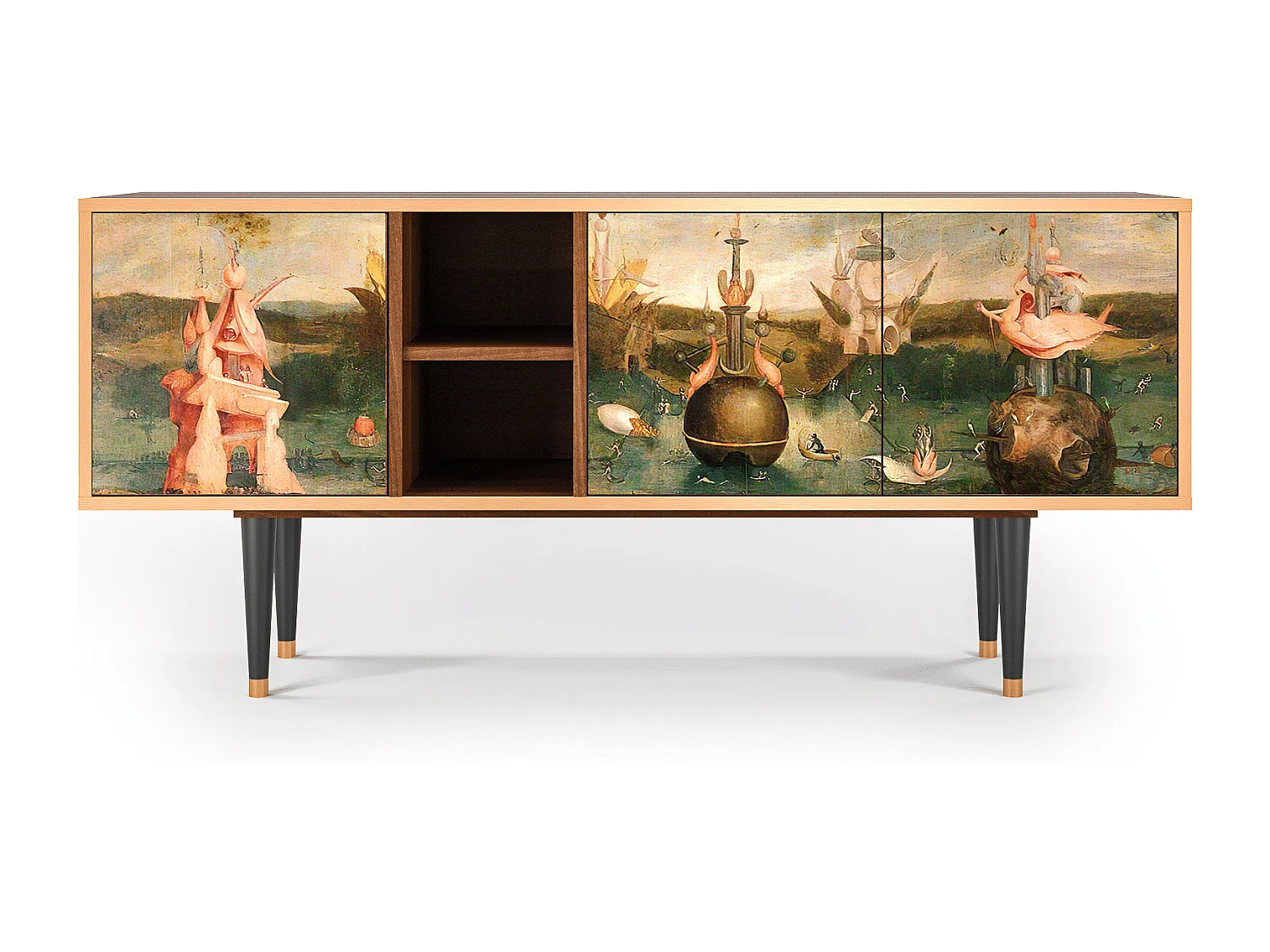 Meuble TV - 150х69х41 cm - T5 - Garden of Delights , Noyer