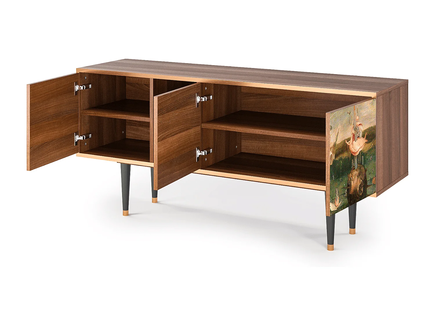 Meuble TV - 150х69х41 cm - T5 - Garden of Delights , Noyer