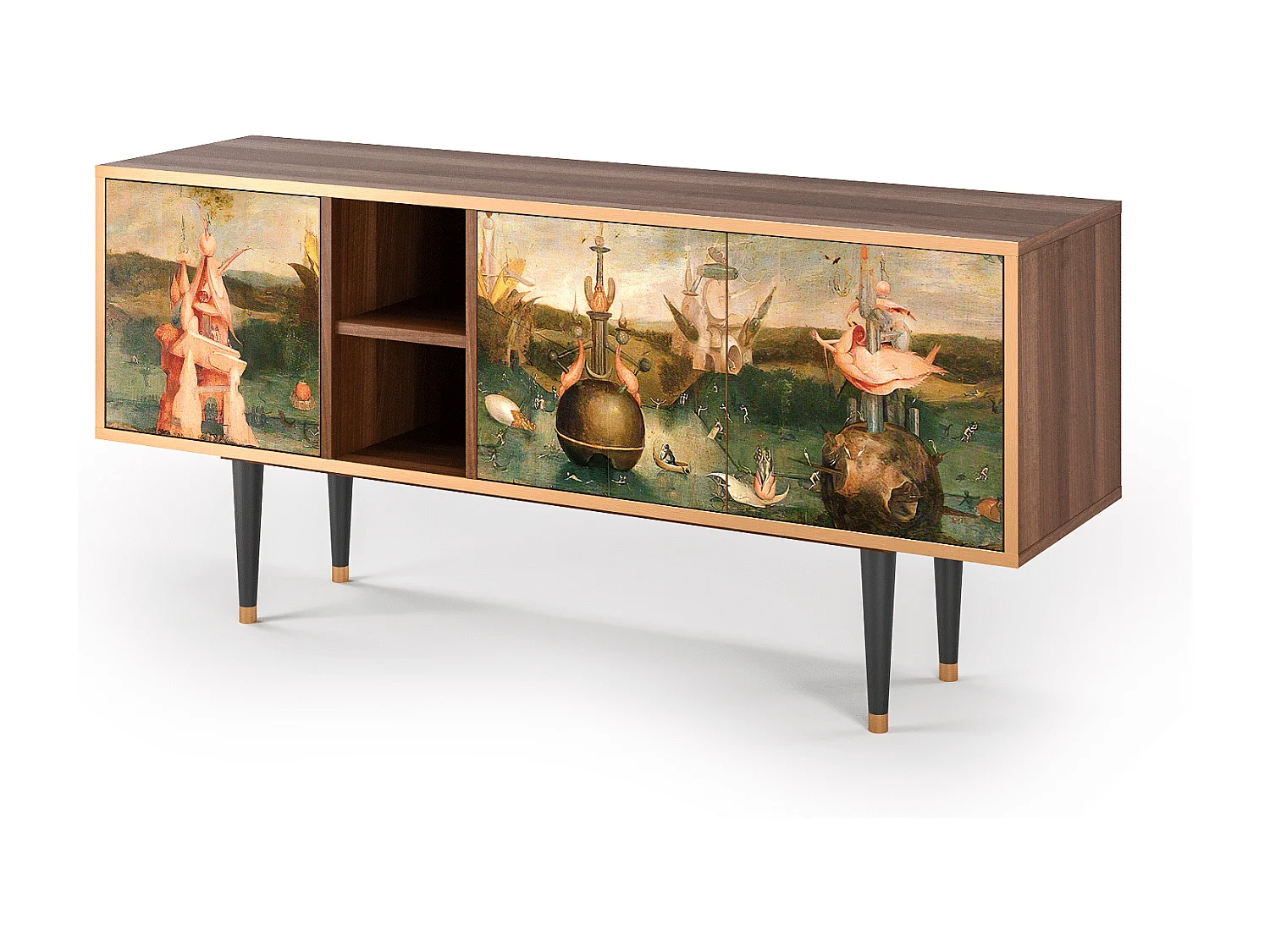 Mobile TV - 150х69х41 cm - T5 - Garden of Delights , Noce