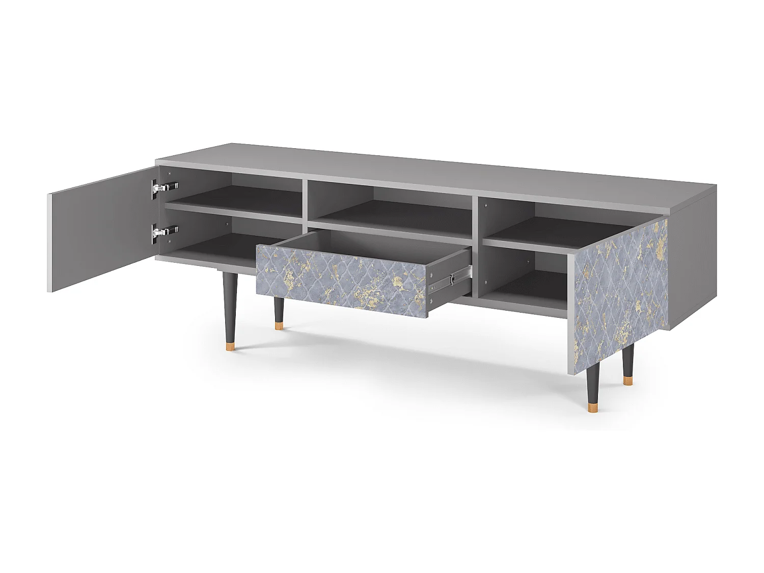 TV-meubel - 170х59х41 cm - T6 - Golden Smoke, Grijs