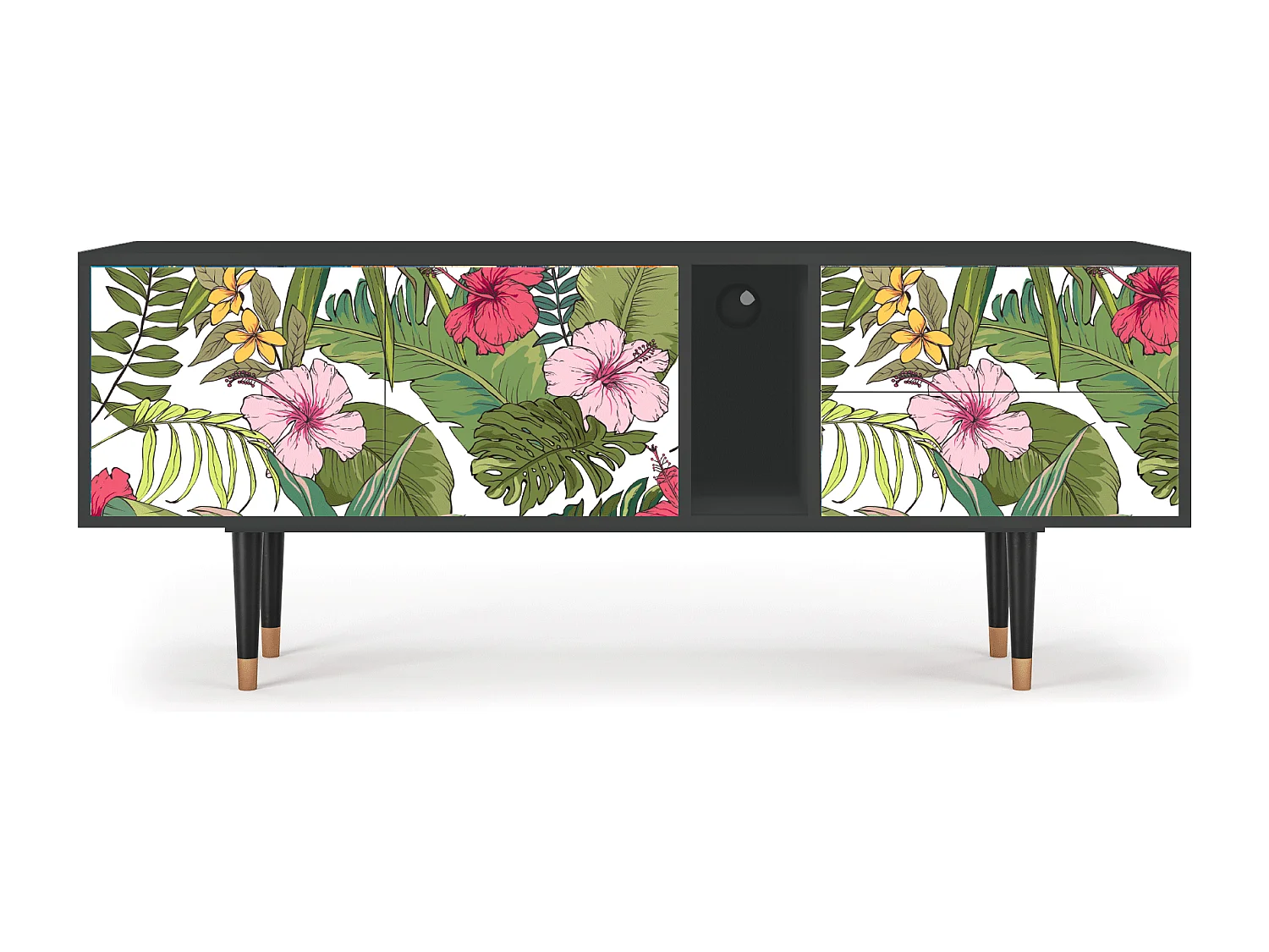 Mueble de TV - 170х69х48 cm - T1 - Verdant Tropics, Antracite