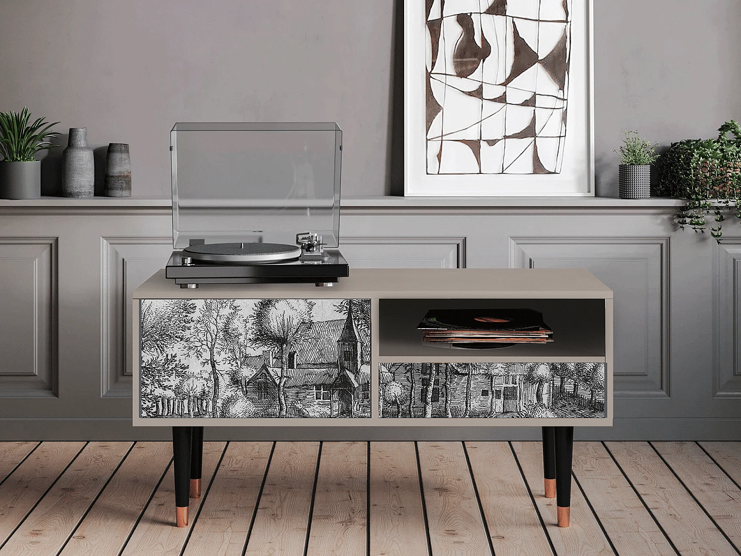 Meuble TV - 115х59х48 cm - T3 - A Pond, Sable