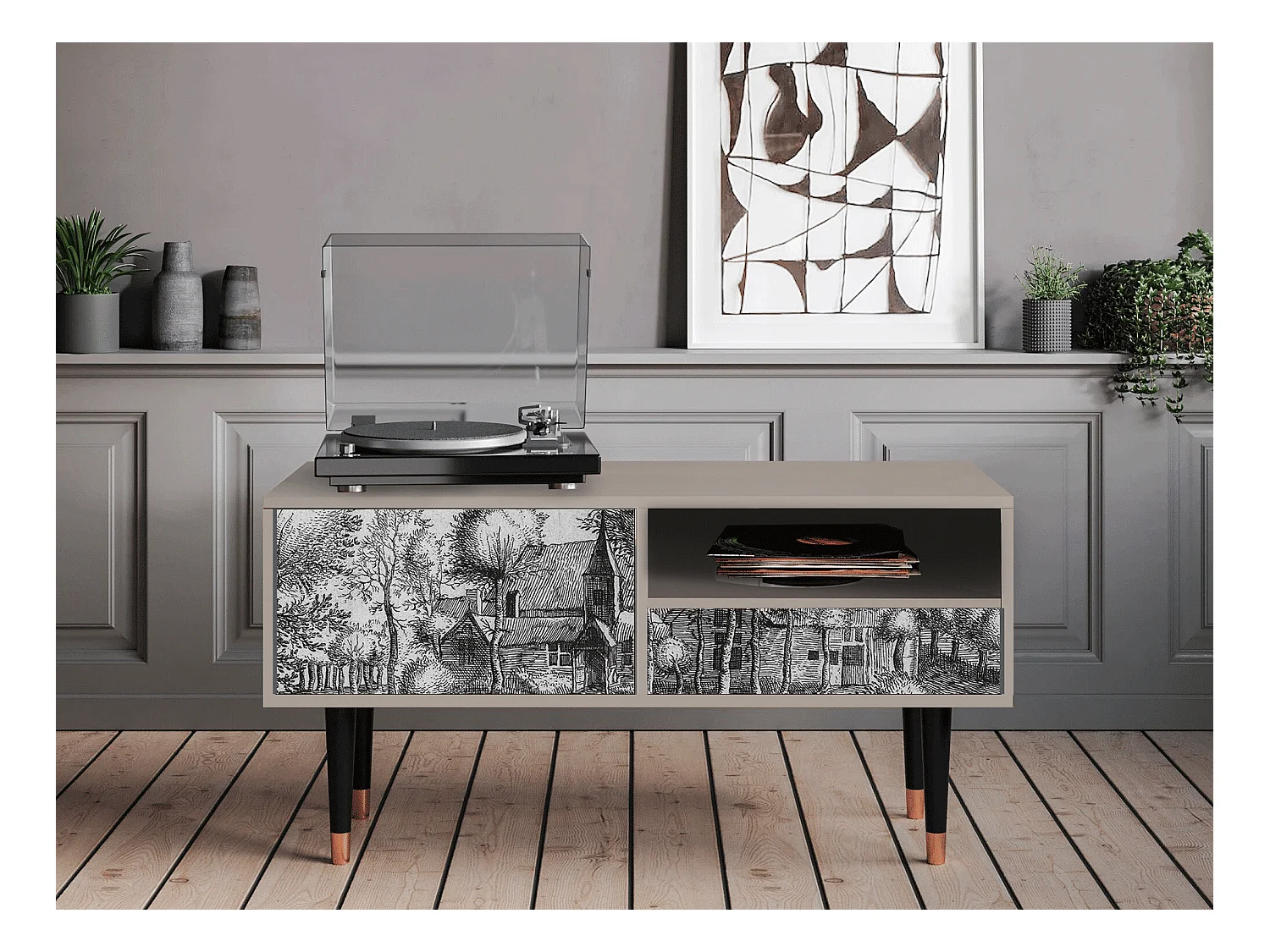 Mobile TV - 115х59х48 cm - T3 - A Pond, Sabbia
