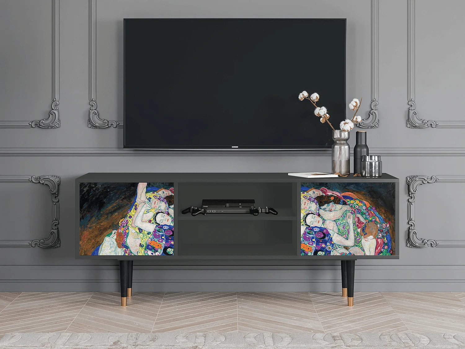 Mueble de TV - 170х69х48 cm - T2 - The Maiden by Klimt, Antracite