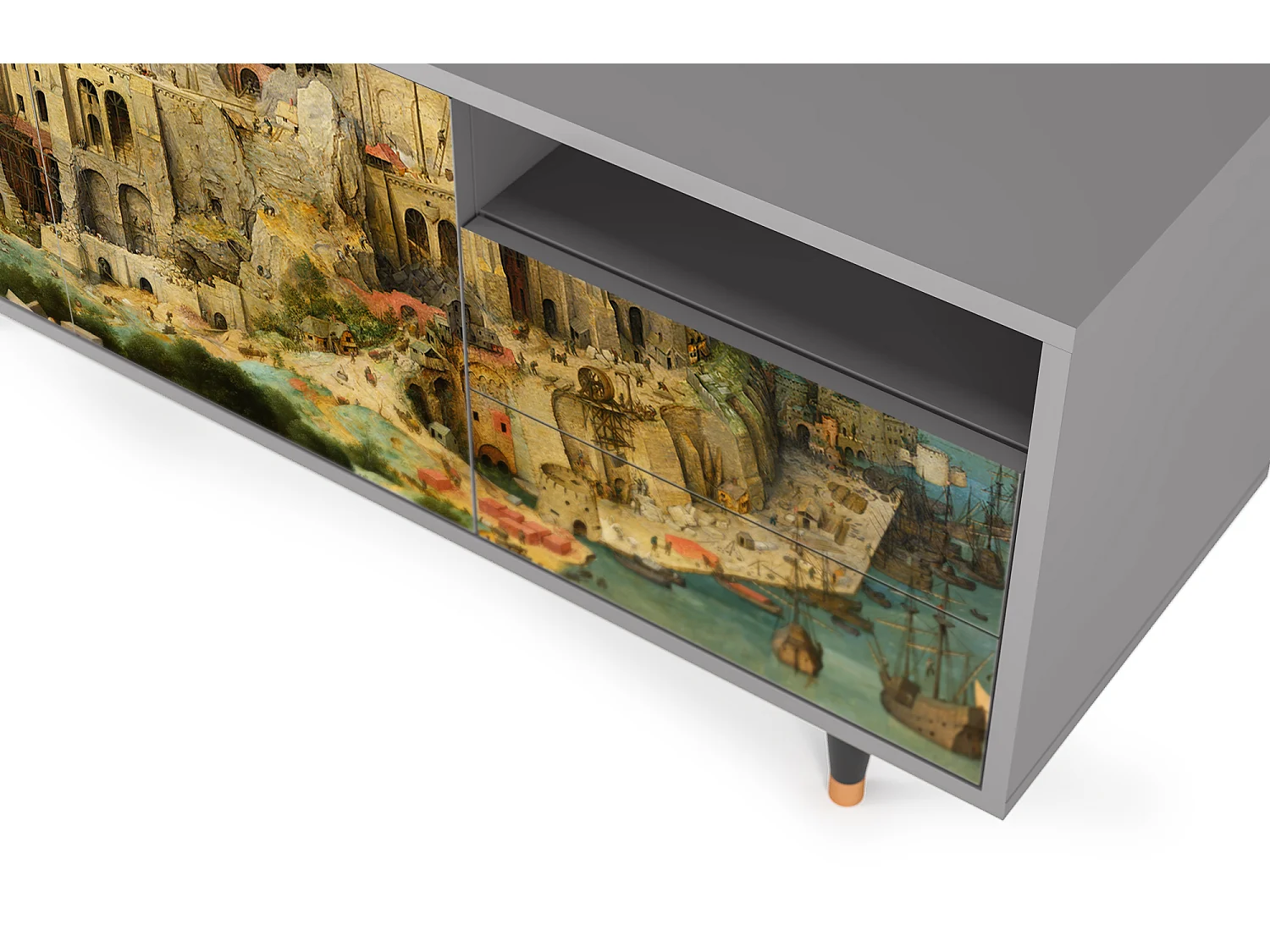 Mobile TV - 125х56х41 cm - T7 - Elder The Tower, Grigio