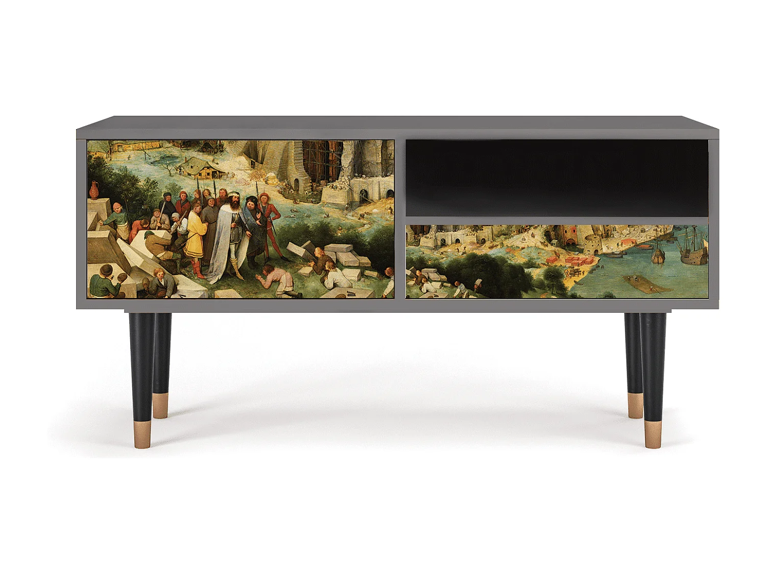 TV-Möbel - 115х59х48 cm - T3 - Elder The Tower, Grau